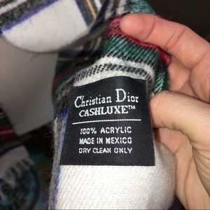Dior Accessories - Christian Dior Cashluxe Acrylic Plaid Winter Scarf Dior Accessories - Christian Dior Cashluxe Acrylic Plaid Winter Scarf